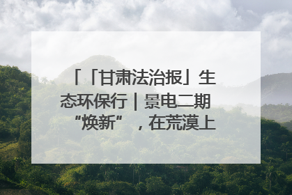 「甘肃法治报」生态环保行｜景电二期“焕新”，在荒漠上筑起一道绿色长城
