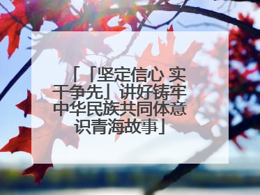 「坚定信心 实干争先」讲好铸牢中华民族共同体意识青海故事