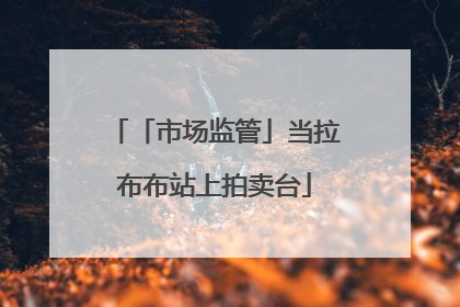「市场监管」当拉布布站上拍卖台