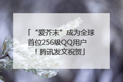 “爱芥末”成为全球首位256级QQ用户！腾讯发文祝贺