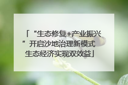 “生态修复+产业振兴”开启沙地治理新模式 生态经济实现双效益