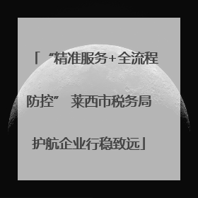“精准服务+全流程防控” 莱西市税务局护航企业行稳致远
