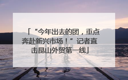 “今年出去的团，重点奔赴新兴市场！”记者直击昆山外贸第一线
