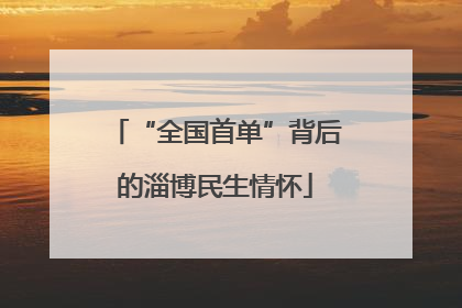 “全国首单”背后的淄博民生情怀