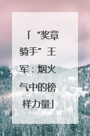 “奖章骑手”王军：烟火气中的榜样力量