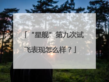 “星舰”第九次试飞表现怎么样？