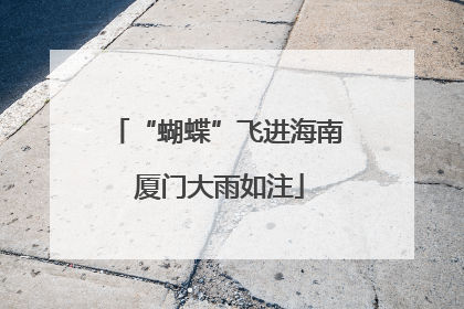 “蝴蝶”飞进海南 厦门大雨如注