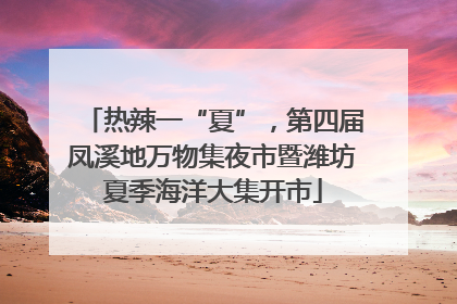 热辣一“夏”，第四届凤溪地万物集夜市暨潍坊夏季海洋大集开市