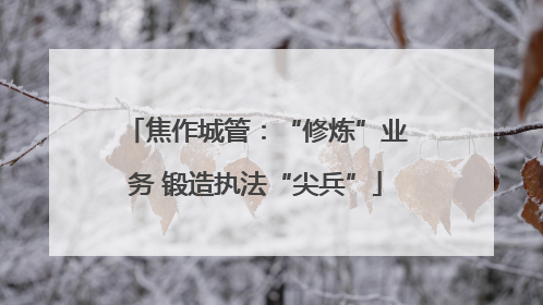 焦作城管：“修炼”业务 锻造执法“尖兵”