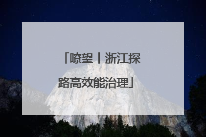 瞭望丨浙江探路高效能治理