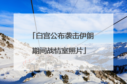 白宫公布袭击伊朗期间战情室照片
