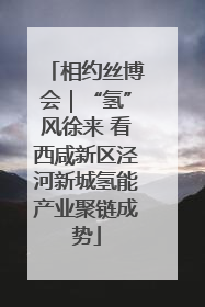 相约丝博会｜“氢”风徐来 看西咸新区泾河新城氢能产业聚链成势
