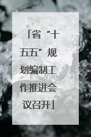 省“十五五”规划编制工作推进会议召开