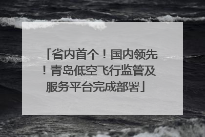 省内首个！国内领先！青岛低空飞行监管及服务平台完成部署