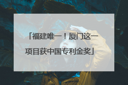福建唯一！厦门这一项目获中国专利金奖