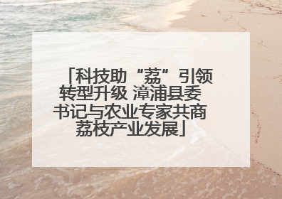 科技助“荔”引领转型升级 漳浦县委书记与农业专家共商荔枝产业发展