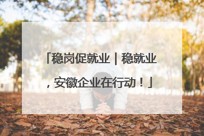 稳岗促就业｜稳就业，安徽企业在行动！