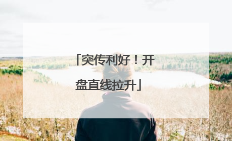 突传利好！开盘直线拉升