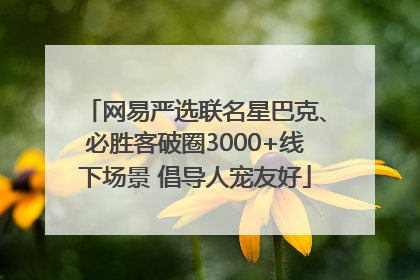 网易严选联名星巴克、必胜客破圈3000+线下场景 倡导人宠友好