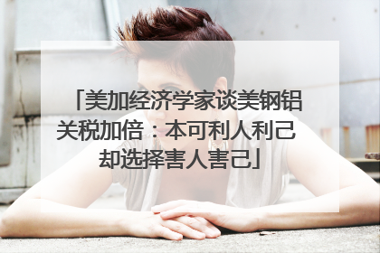 美加经济学家谈美钢铝关税加倍：本可利人利己 却选择害人害己