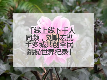 线上线下千人同频，刘畊宏携手多城共创全民跳操世界纪录