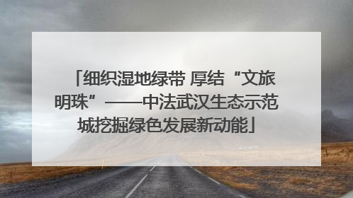 细织湿地绿带 厚结“文旅明珠”——中法武汉生态示范城挖掘绿色发展新动能