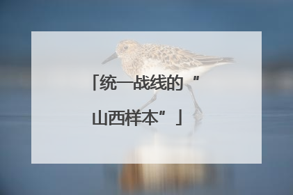 统一战线的“山西样本”