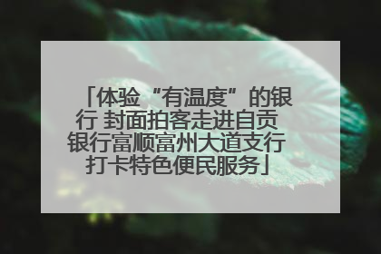 体验“有温度”的银行 封面拍客走进自贡银行富顺富州大道支行打卡特色便民服务