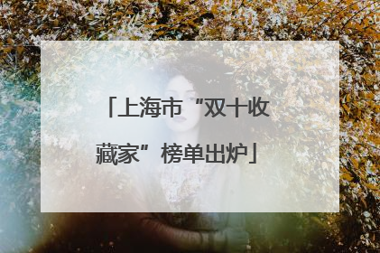 上海市“双十收藏家”榜单出炉
