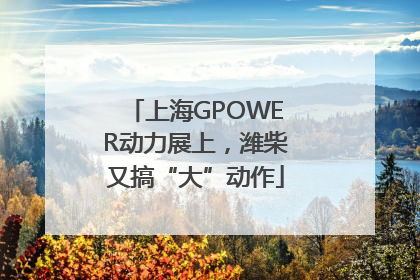 上海GPOWER动力展上，潍柴又搞“大”动作