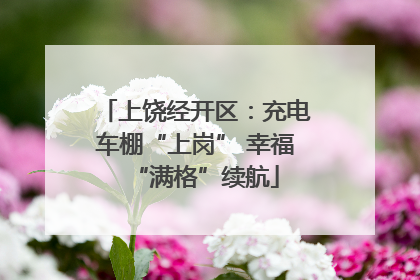 上饶经开区：充电车棚“上岗” 幸福“满格”续航