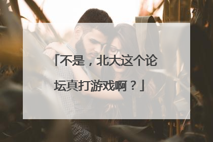 不是，北大这个论坛真打游戏啊？