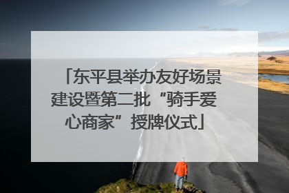 东平县举办友好场景建设暨第二批“骑手爱心商家”授牌仪式