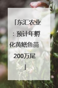 东汇农业：预计年孵化黄鳝鱼苗200万尾