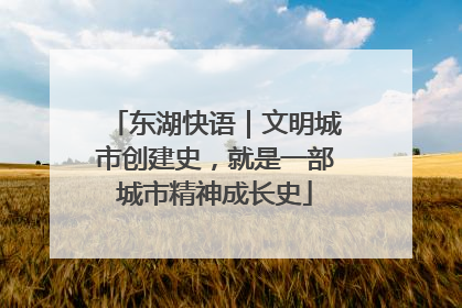 东湖快语｜文明城市创建史，就是一部城市精神成长史