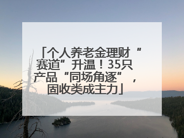 个人养老金理财“赛道”升温！35只产品“同场角逐”，固收类成主力