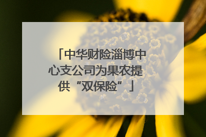 中华财险淄博中心支公司为果农提供“双保险”