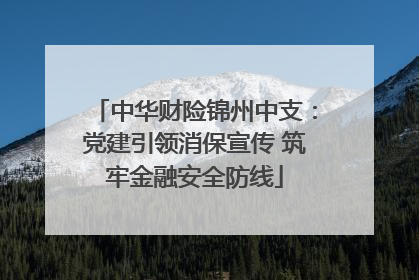 中华财险锦州中支：党建引领消保宣传 筑牢金融安全防线