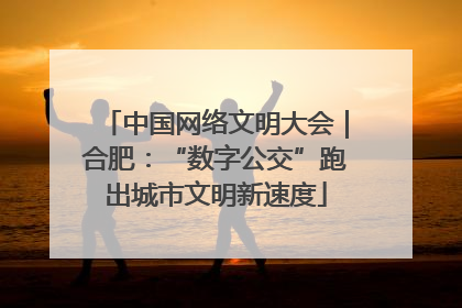 中国网络文明大会｜合肥：“数字公交”跑出城市文明新速度