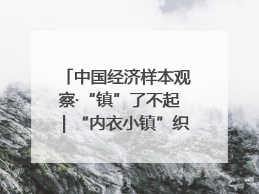 中国经济样本观察·“镇”了不起｜“内衣小镇”织出500亿元“里子产业”