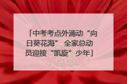 中考考点外涌动“向日葵花海” 全家总动员迎接“凯旋”少年