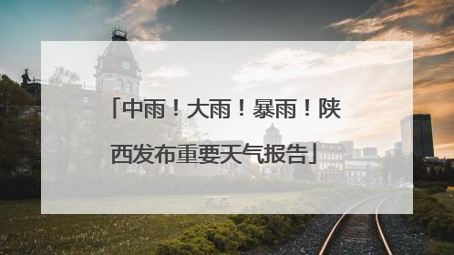 中雨！大雨！暴雨！陕西发布重要天气报告