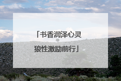 书香润泽心灵 狼性激励前行