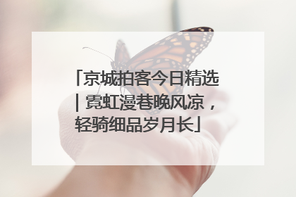 京城拍客今日精选｜霓虹漫巷晚风凉，轻骑细品岁月长