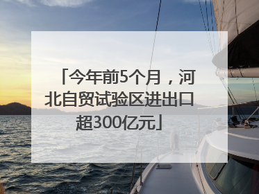 今年前5个月，河北自贸试验区进出口超300亿元