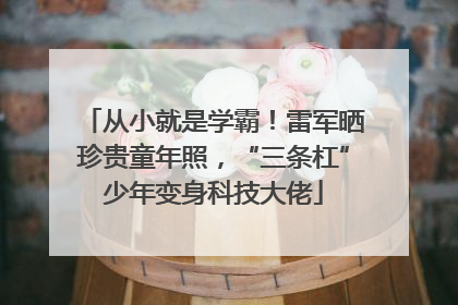 从小就是学霸！雷军晒珍贵童年照，“三条杠”少年变身科技大佬