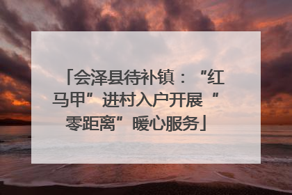 会泽县待补镇：“红马甲”进村入户开展“零距离”暖心服务
