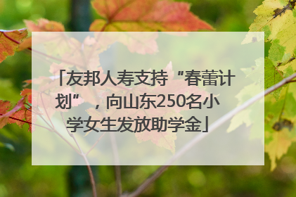 友邦人寿支持“春蕾计划”，向山东250名小学女生发放助学金