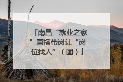 南昌“就业之家”直播带岗让“岗位找人”（图）