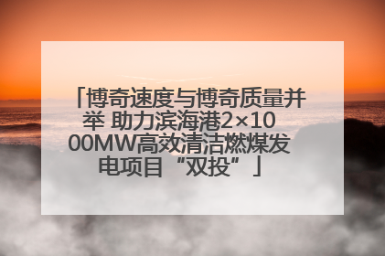 博奇速度与博奇质量并举 助力滨海港2×1000MW高效清洁燃煤发电项目“双投”